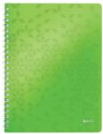 Leitz Caiet de birou LEITZ WOW, PP, A4, 80 coli, cu spira, matematica, verde (L-46380054) - birotica-asp