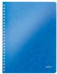 Leitz Caiet de birou LEITZ WOW, PP, A4, 80 coli, cu spira, dictando, albastru (SL020102)