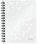 Leitz Caiet de birou LEITZ WOW, PP, A5, 80 coli, cu spira, dictando, alb (L-46390001)