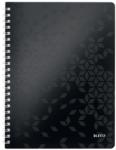 Leitz Caiet de birou LEITZ WOW, PP, A4, 80 coli, cu spira, dictando, negru (L-46370095)
