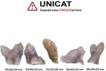  Cristal Natural Cuart Spirit - Ametist Brandberg Cactus Brut 1-2 Varfuri - 39-55 x 24-45 x 20-25 mm - (XL) - 1 Buc