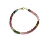  Bratara Turmalina Multicolora Diametru 56 mm - Margele Disc Fatetate - 1, 8-2 x 4 mm - Accesorii GF