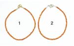  Bratara Zircon Orange Diametru 56 mm - Margele Rotunde Fatetate - 2x2 mm - Accesorii GF- Argint 925