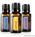 dōTERRA Esszenciális olaj kezdő csomag, levendula, citrom és bormenta, 3 x 15 ml