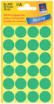 Avery Zweckform 18*18 mm-es Avery Zweckform öntapadó íves etikett címke, zöld színű (4 ív/doboz), normál ragasztóval (3006) - dunasp