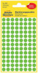 Avery Zweckform 8*8 mm-es Avery Zweckform öntapadó íves etikett címke, zöld színű (4 ív/doboz), visszaszedhető ragasztóval (3592) - dunasp