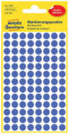 Avery Zweckform 8*8 mm-es Avery Zweckform öntapadó íves etikett címke, kék színű (4 ív/doboz), visszaszedhető ragasztóval (3591) - dunasp
