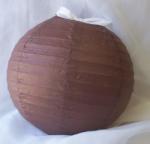  papír lampion gömb, 35 cm-es, barna