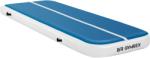 Gymrex Felfújható tornaszőnyeg - 300 x 100 x 20 cm - 150 kg - kék/fehér (GR-ATM4)