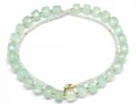  Colier Acavamarin Rotund si Calcedonie Patrata Fatetata - 6-7 x 6-7 mm - Accesorii GF