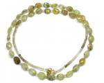  Colier Vezuvianit Oval Fatetat si Cuart Fumuriu Rotund - - 5-7 x 5-6 mm - Accesorii GF