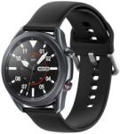  Okosóra szilikon szíj - Samsung Galaxy Watch 3 (45 mm) - fekete szilikon szíj - tokgalaxis