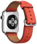 Utángyártott iKi Apple Watch 45mm / 44mm / 42mm Classic bőr szíj - piros