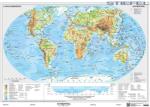 Stiefel A Föld domborzati és politikai térképe, Kétoldalas Föld domborzata és világ országai falitérkép faléccel fóliával 160x120 cm