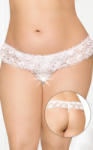 SoftLine alul nyitott szexis fehér csipke randi bugyi XL-3XL EUR: 48-56