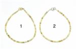  Bratara Opal Galben Diametru 56 mm - Margele Rotunde Fatetate - 2x2 mm - Accesorii GF- Argint 925