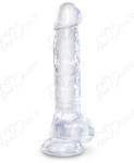 Pipedream King Cock Clear Cock with Balls 8"