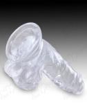 Pipedream King Cock Clear Cock with Balls 5"