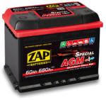ZAP AGM Start-Stop 60Ah 680A right+