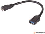  USB3.0 anya to MicroUSB3.0 apa 0, 10m OTG kábel AK-AD-30 AKASA