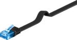 Goobay Cablu de retea RJ45 CAT 6A flat UTP 10m Negru, Goobay 96367 (G96367)