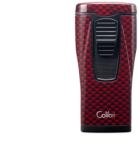 Colibri Monaco Red Carbon Fiber hármas piramis lángú szúrólángos szivar öngyújtó - piros karbon mintás (C-LI880T12)