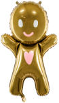 PartyDeco Balon din folie Gingerbread Man 58 x 86 cm