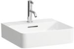 Laufen VAL Kézmosó, alsó felülete csiszolt túlfolyónyílás nélkül, egy csaplyukkal , Fehér LCC bevonattal H8162804001111 (H8162804001111)