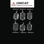  Pandantiv Cuart Alb de Forma Poligon Fatetate - 32-37 x 19-21 x 8-14 mm