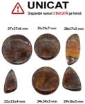  Cabochon Agata Indonesia Disc - Neregulat - 29-38x17-37x4-7 mm