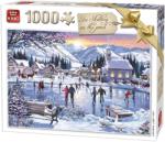King Puzzle King - Ice Skating on the Pond, 1.000 piese (05724) (King-Puzzle-05724) Puzzle