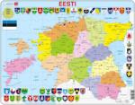 Larsen Puzzle Larsen - Estonia Political Map, 70 piese (48454) (Larsen-K14-EE) Puzzle