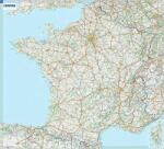 Michelin Franciaország falitérkép fóliázott Michelin 1: 1 000 000 100x111 cm