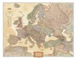 National Geographic Európa falitérkép keretezett National Geographic antik színű 123x98