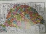 HM Magyar Szent Korona Országainak térképe 1888 év, Politikai régi Magyarország falitérkép 53x36 cm