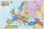 Stiefel Európa politikai falitérkép fémléces Stiefel 60x40 cm