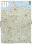 Freytag & Berndt Németország falitérkép úthálózatos Freytag 1: 700 000 93, 5x126, 5 cm