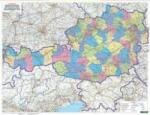 Freytag & Berndt Ausztria választókörzetei fémléces, műanyaghengerben, 1: 500 000, (122 x 84 cm) Freytag térkép VKÖ B