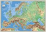  Európa felszíne falitérkép keretezett - tűzhető - 70x50 cm Európa hegy-vízrajzi térkép