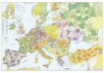 Stiefel Európa + Törökország postai irányítószámos fémléces fóliázott falitérkép Stiefel 140x100 cm