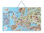 Woodyland Magnetic map of EUROPE și joc de societate, 3 în 1, în limba engleză (OLP102191231) Puzzle