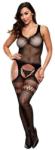 BACI Crotchless Garter Bodystocking Bac5011blk - Os