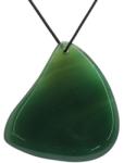  Pandantiv Agata Verde Picatura - 53-55 x 47-50 x 5-6 mm - 1 Buc