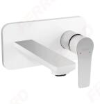 FERRO Adore White/Chrome - beépíthető / falba építhető fali mosdócsaptelep / mosdó csaptelep fali kifolyóval, fehér / króm / BDR3PA