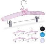  Szatén Vállfa Csipesszel, 4 Választható színben