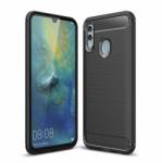  Husa Huawei Honor 10 Lite / P Smart 2019, Design Carbon, Flexibila, Negru