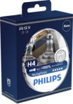Philips Becuri auto cu halogen pentru far Philips Racing Vision +150% vizibilitate, H4 12V 60/55W P43t-38 Kft Auto (12342RVS2)