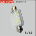 ManiaCars Bec cu LED sofit 27 SMD cu lentila 3D 11x39 ( set 2 buc ) 12V ManiaCars (310117-12)