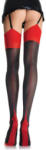 Leg Avenue Ciorapi Sexy Cu Tiv Decorativ, Negru & Rosu, Marime Universala