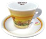 New York Caffe BIO cesti ceramice espresso cu farfurii 6 buc